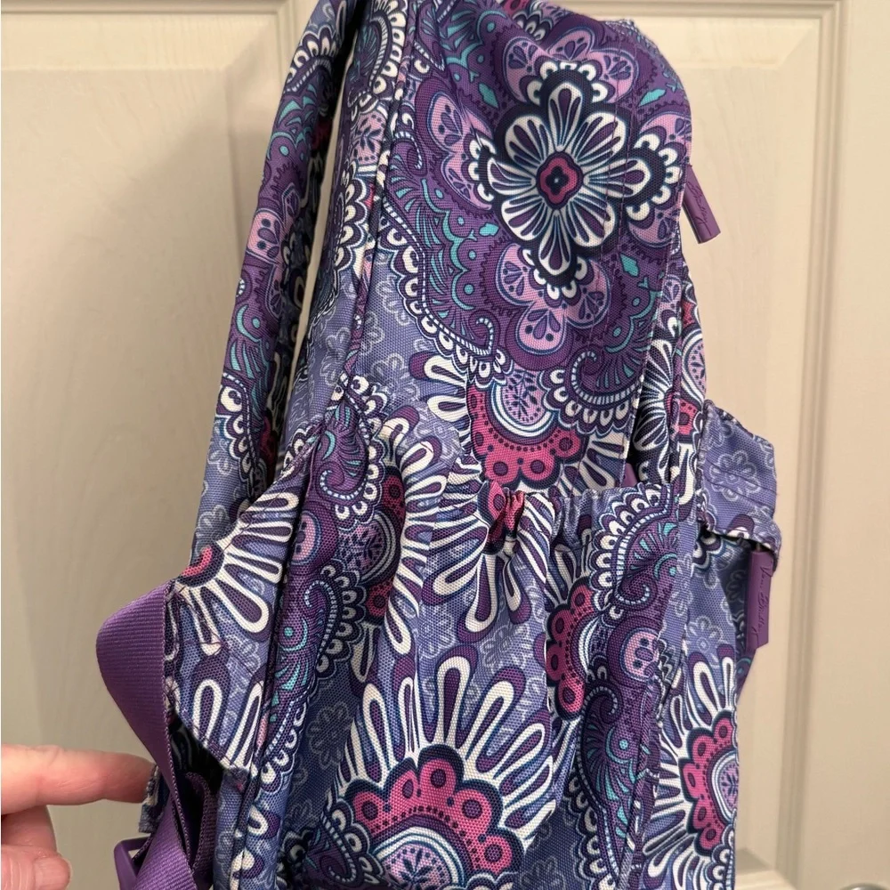 Vera Bradley Lilac Medallion Compact Backpack EUC